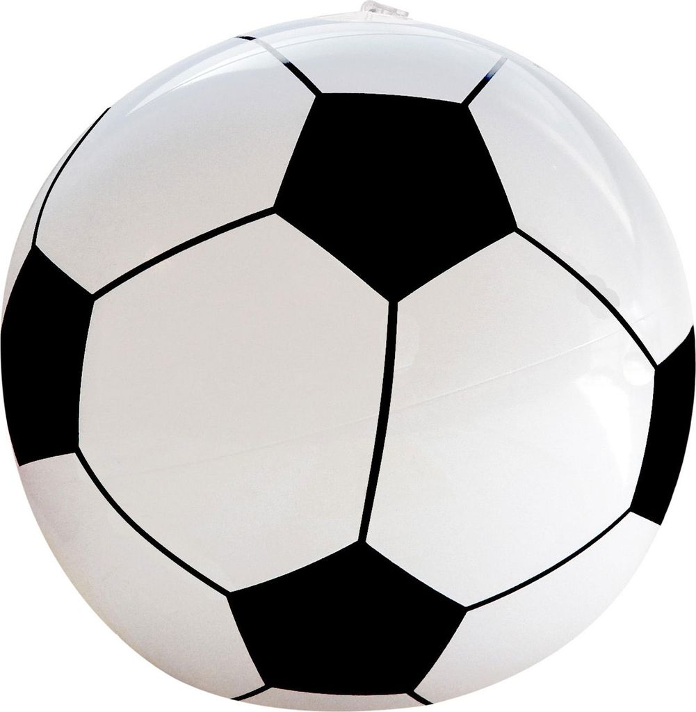 Fussball zum Aufblasen Fussball-Fanartikel weiss-schwarz Produktbild 