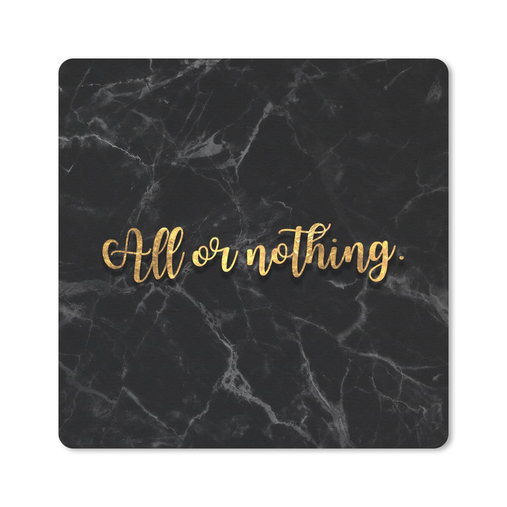 MuchoWow Mauspad Mousepad Zitat - Motivation - Marmor - Gold 30x30 cm - Mousepads - Maus Mat - Pad - Mausunterlage - Gaming