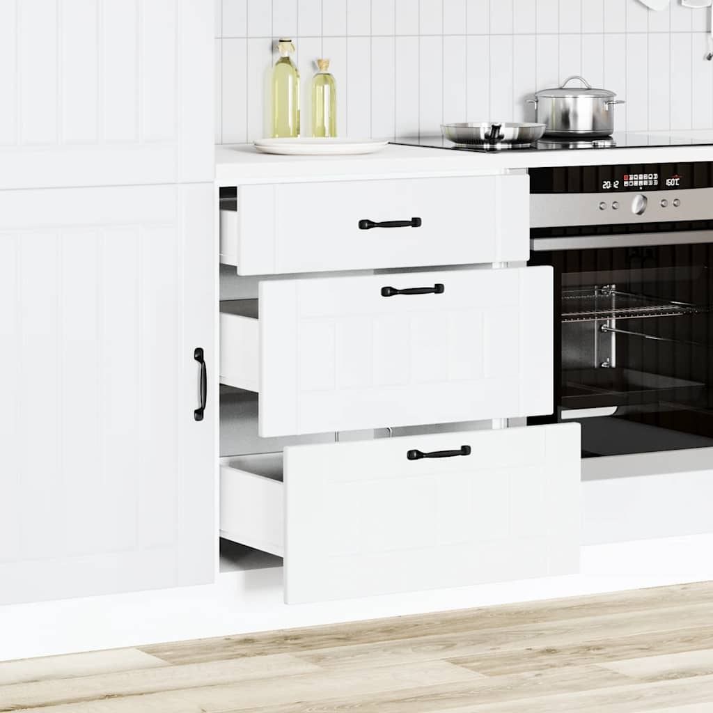 "im Sonderangebot"Sideboard Küche Moderne - CLORIS - Buffetschrank - Küchen-Unterschrank Lucca Weiß Holzwerkstoff - NeuMöbel5501597