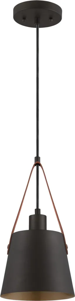 Lustre suspension Pasco Bronze mono-lampe - Éclairage de plafond décoratif