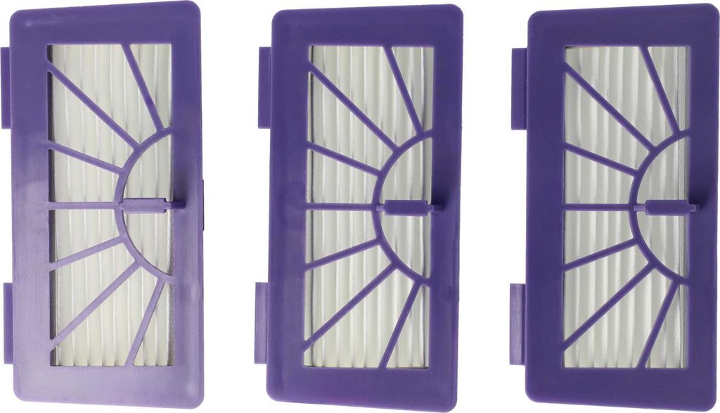 vhbw 3x Staubsaugerfilter kompatibel mit Vorwerk Kobold VR100 Staubsauger - HEPA-Filter Lila
