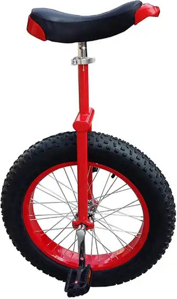 Funsport All-Terrain-Einrad 20" Rot mit Breitreifen zum Probefahren