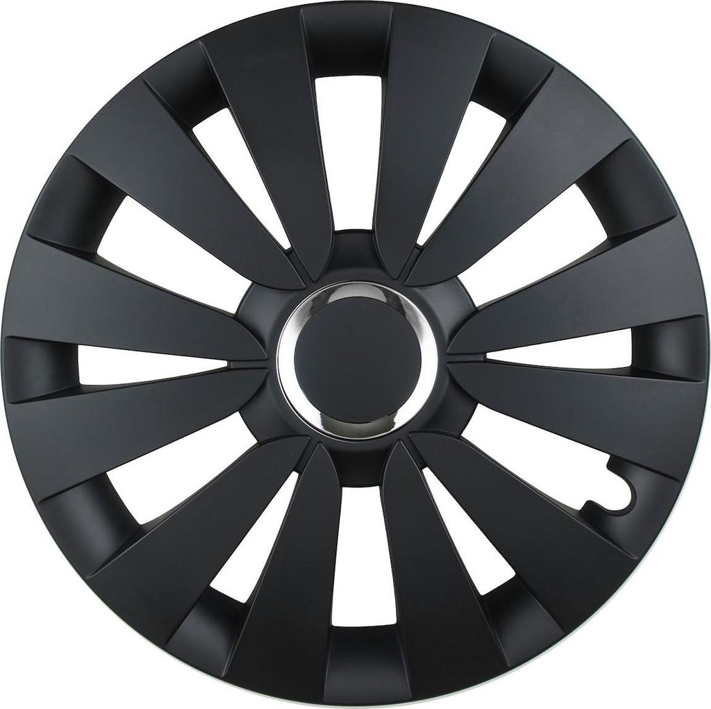 16" Mattschwarze Radkappe SKY - Hochwertig & Langlebig für Stahlfelgen