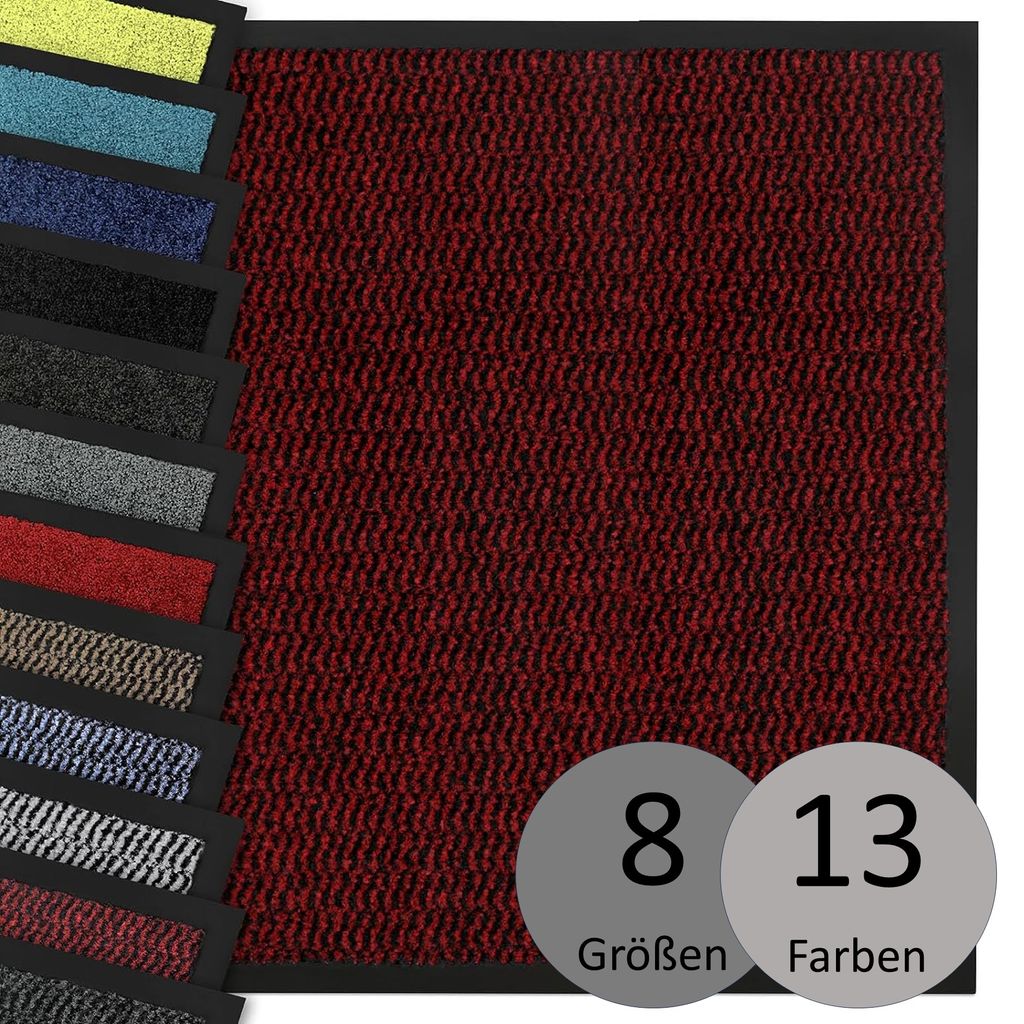 Schmutzfangmatte NOVA FORMA - Sauberlaufmatte - Rot meliert | 120x180 cm