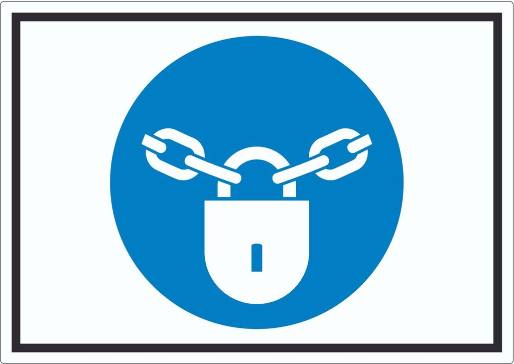 Verschlossen halten Symbol Aufkleber A1 (594x841mm)