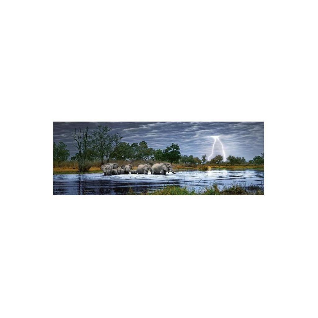 Puzzle panoramico HEYE Herd of Elephants ( Botswana) 2000 Immagine del prodotto 