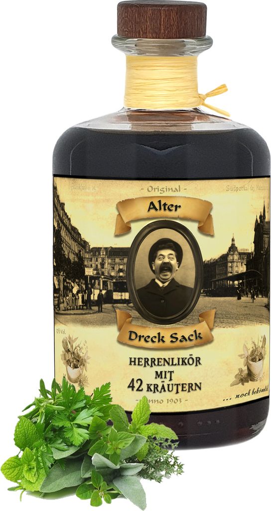 Alter Dreck Sack Herren Likör mit 42 Kräutern 0,5L Produktbild 