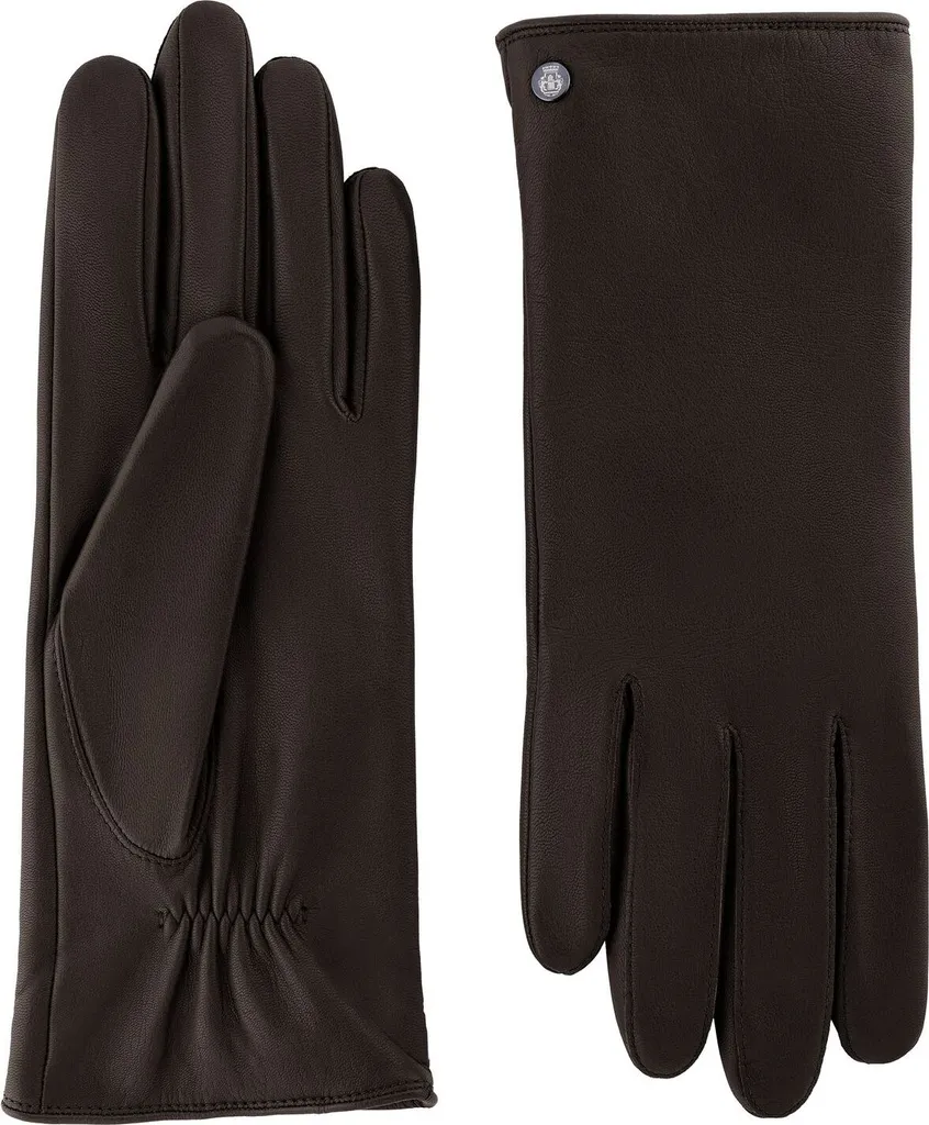 Guanti da uomo in pelle nappa touchscreen e damascata colore bordeaux