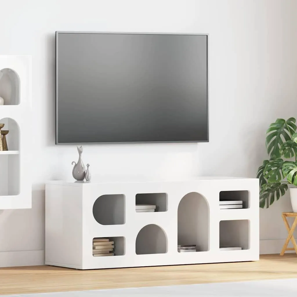 Maison Exclusive Mobile TV Bianco Lucido 100cm - Arredo Soggiorno Moderno