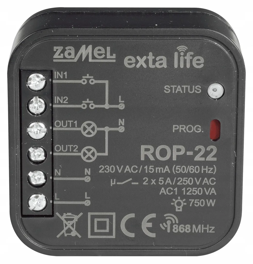 Récepteur ROP-22 Exta Life Zamel bidirectionnel avec retour d'état réel