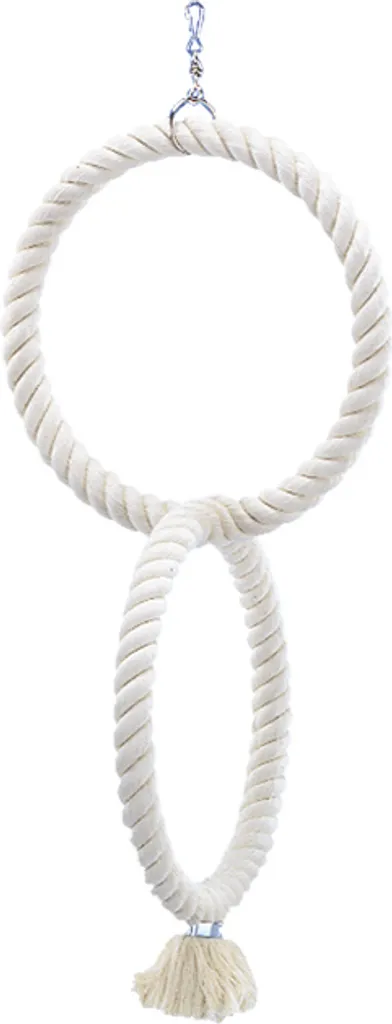 Nobby Cage Toy 2 Anelli Cotone Bianco | Arrampicata e Divertimento