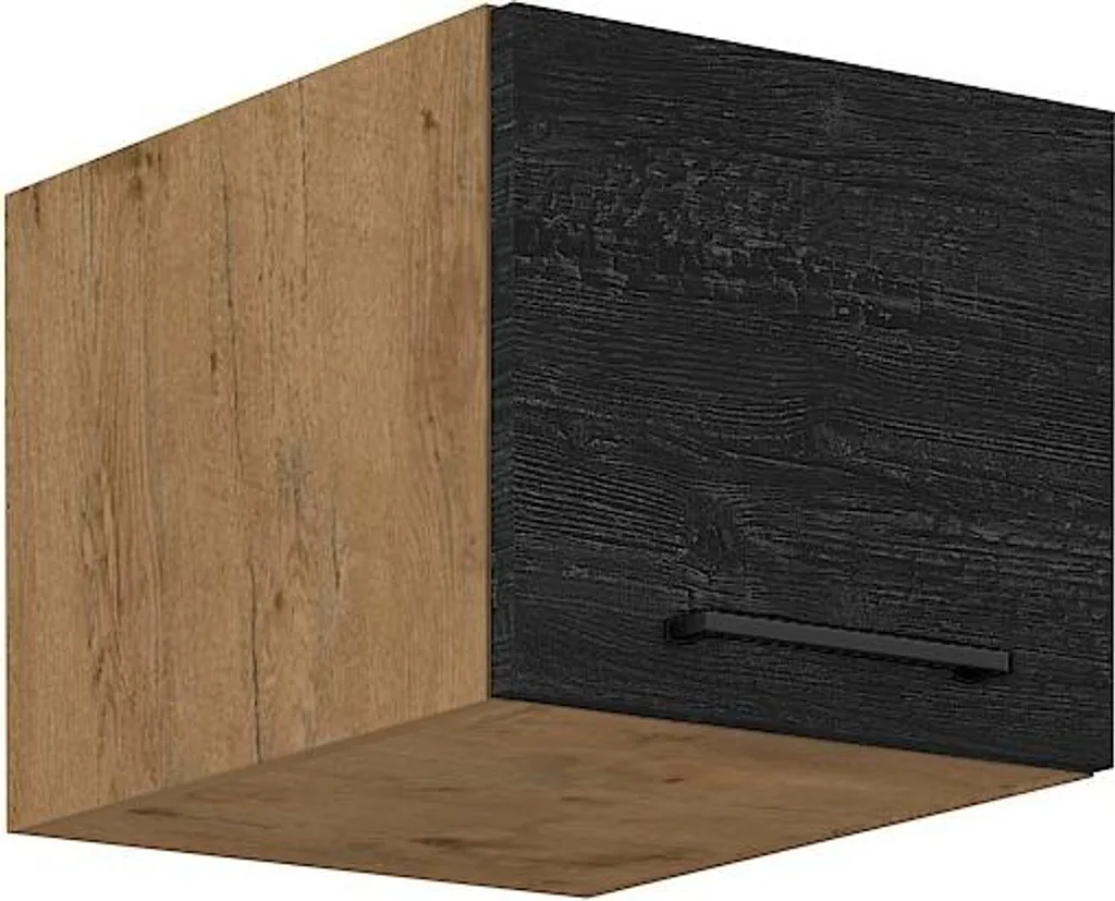 Armadietto superiore con anta a battente VANYA - larghezza 40 cm, matera / rovere lancelot