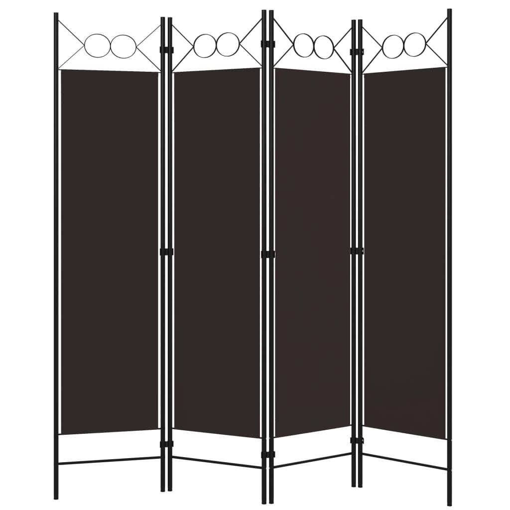 vidaXL 4-częściowy rozdzielacz do pokoju brązowy 160 x 180 Zdjęcie produktu 