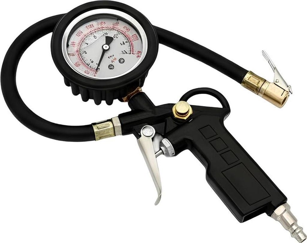 Avizar, Hand-Luftpumpe mit präzisem Manometer für Reifen, Schwarz