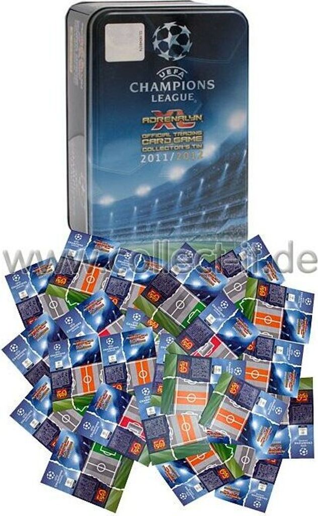Panini Adrenalyn XL - CL 2011/12 - Spar 1 - 100 gemischte Base Cards + LEERE Tin Box