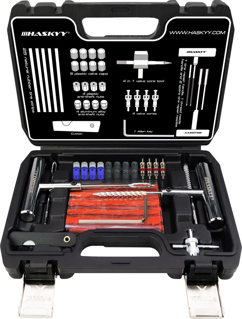 HASKYY set di riparazione pneumatici 53 pezzi kit di Immagine del prodotto 