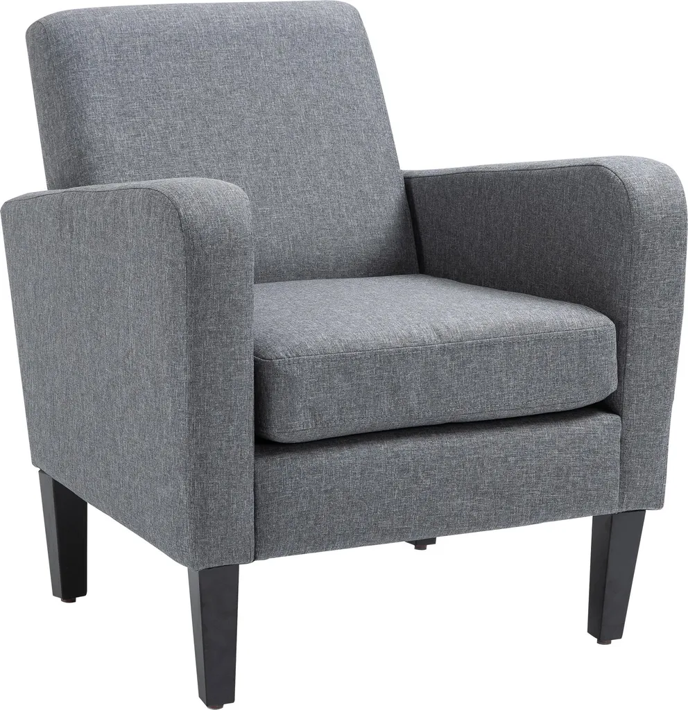 Fauteuil ergonomique Fortuna Lai gris en lin pour soulager le dos 74cm
