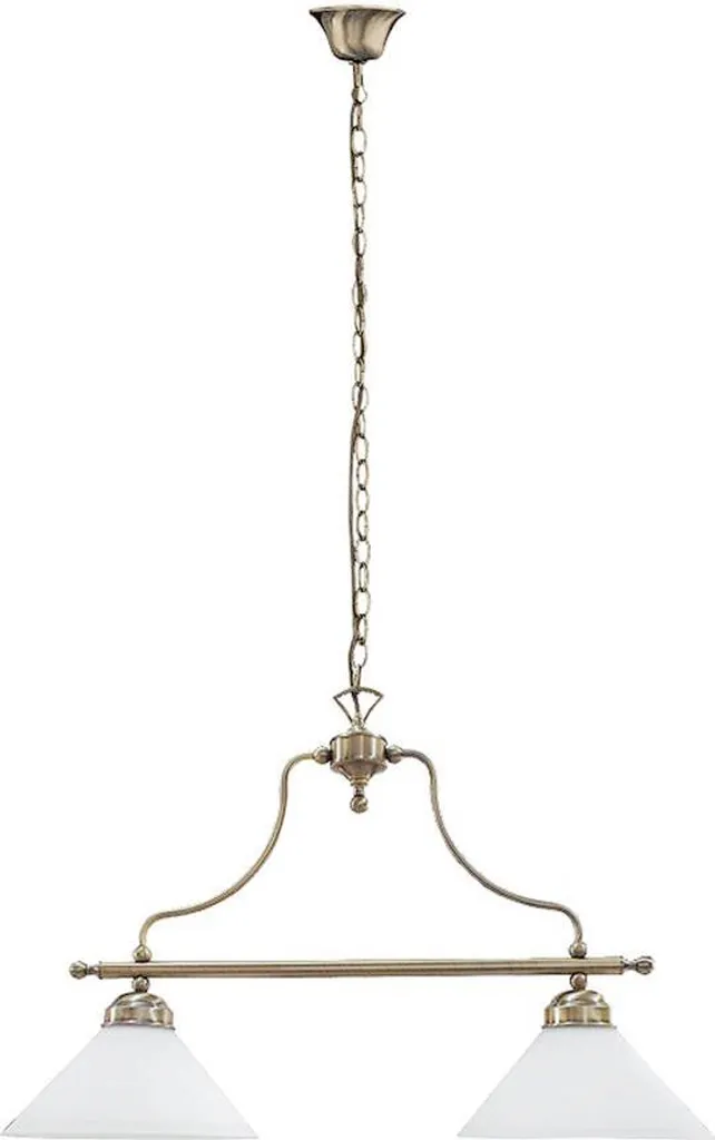 Lampadario 2 Luci Rabalux 2707 Marian E27 Finitura Bronzo Classica 70cm