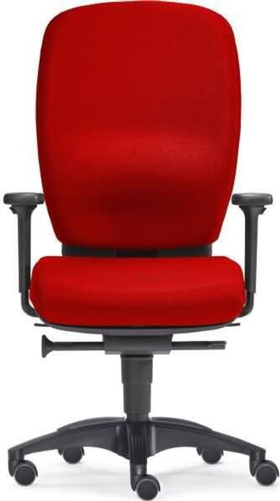 Büro-Drehstuhl Lady Comfort mit Armlehnen Polyamid-Fußkreuz rot