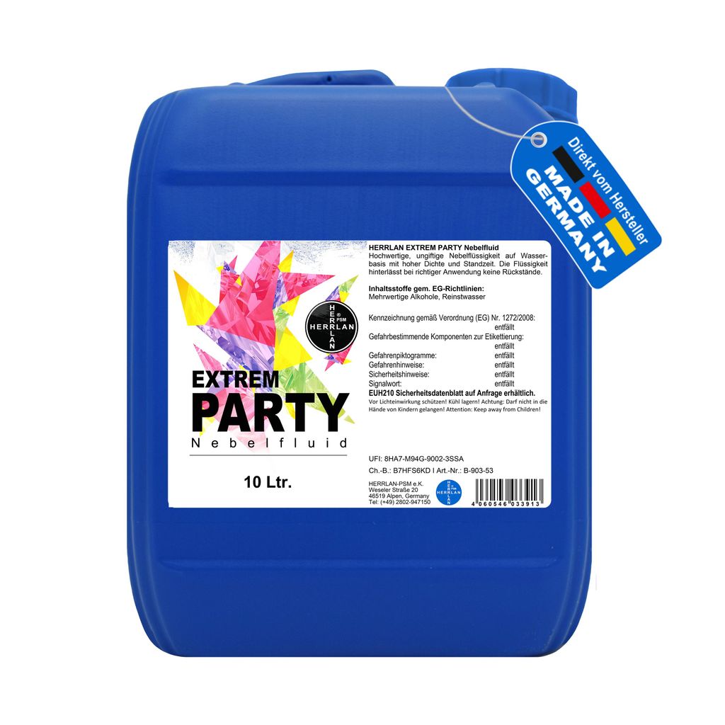 EXTREM PARTY Outdoor Nebelfluid 10 Liter - universelle Produktbild 