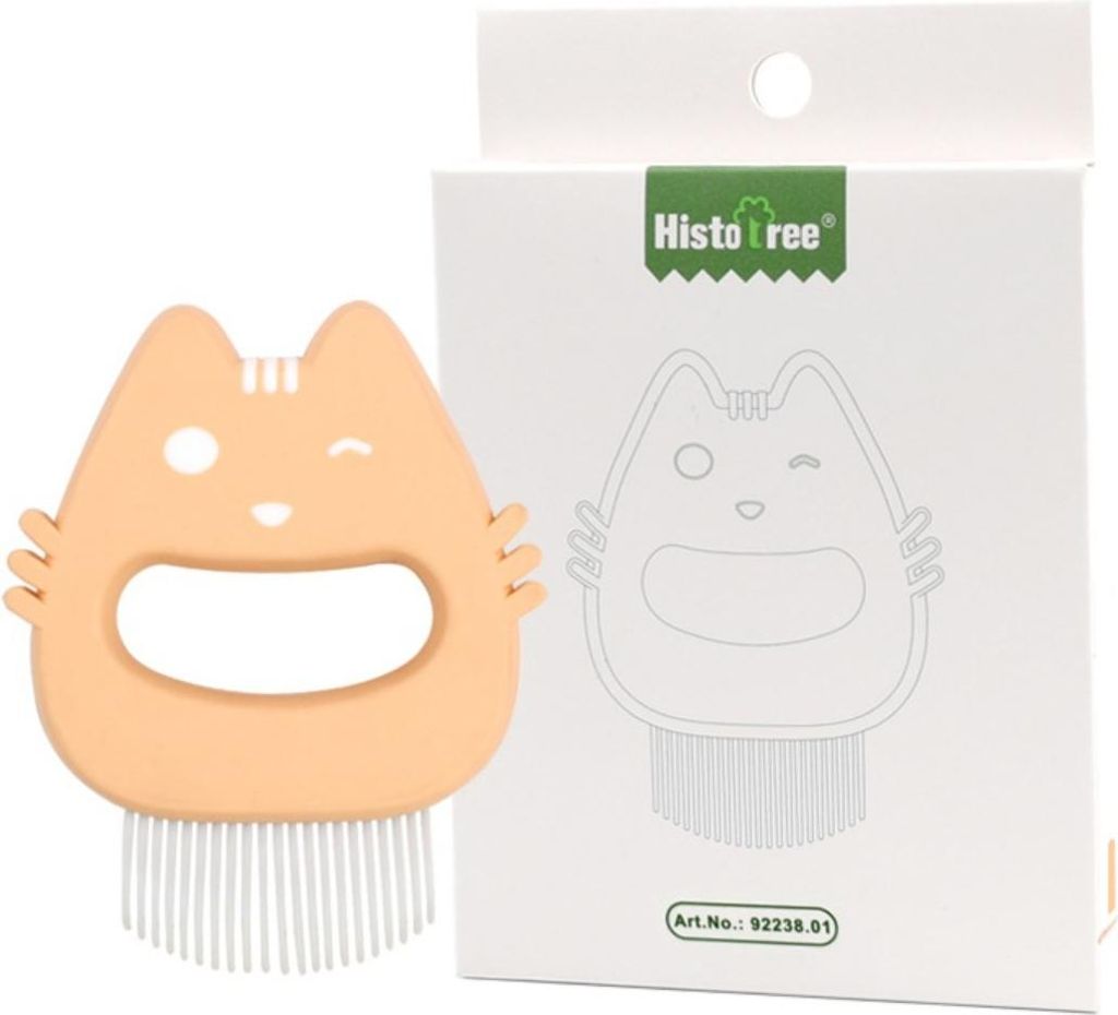 INF Katzenbürste Schalenform: Sanfte Fellpflegebürste für Katzen und Hunde Gelb