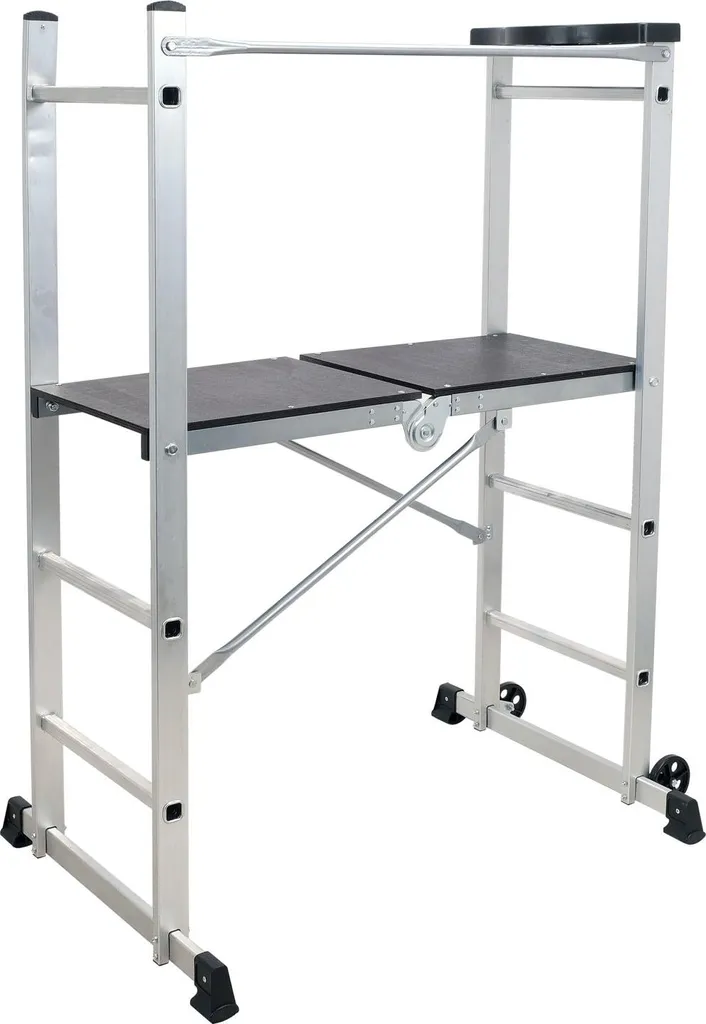 Plateforme de travail pliante 154 cm, échafaudage compact polyvalent - 5