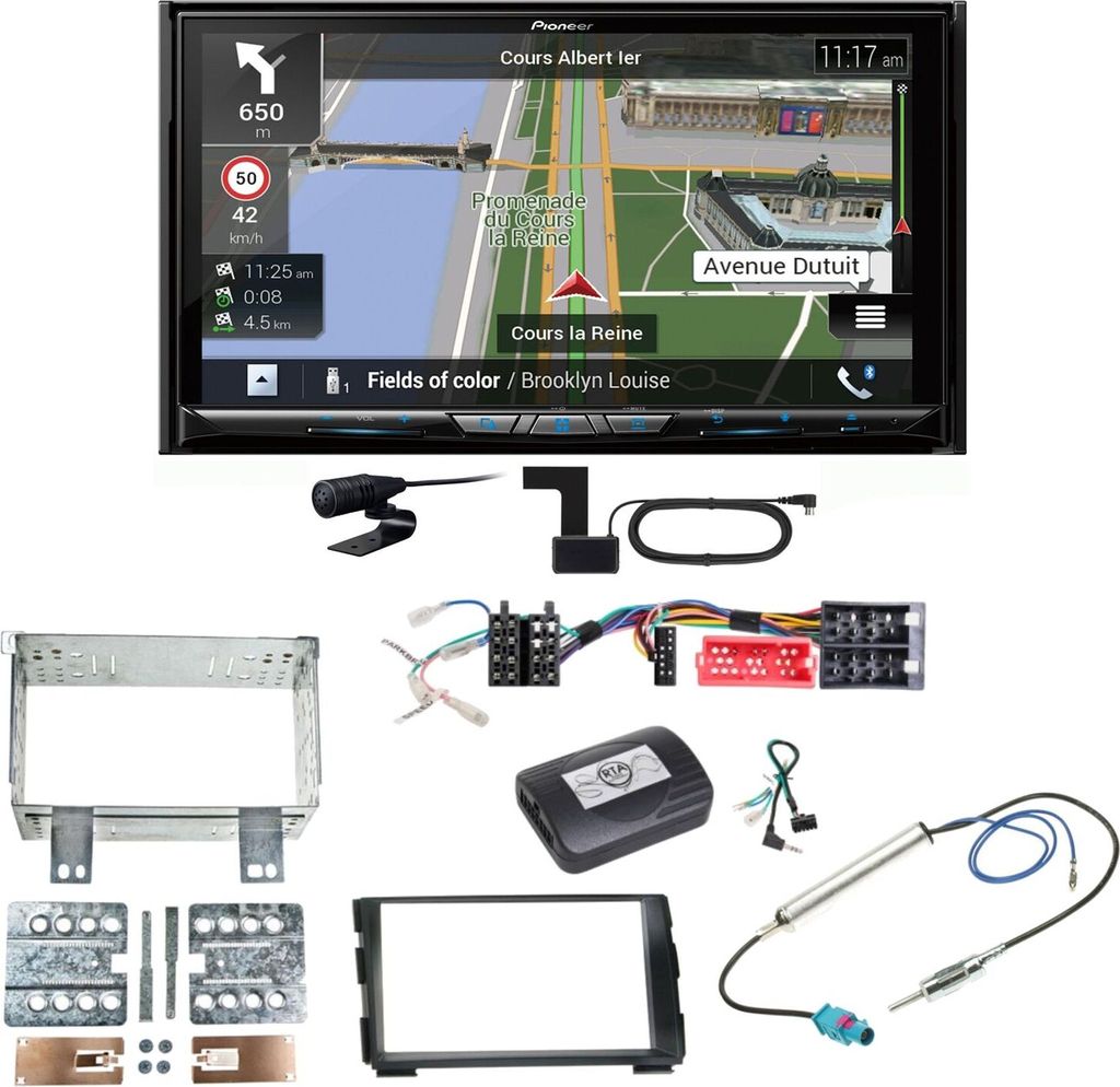 Pioneer AVIC-Z930DAB Navigation Bluetooth USB CD MP3 Einbauset für Kia Cee'd ED