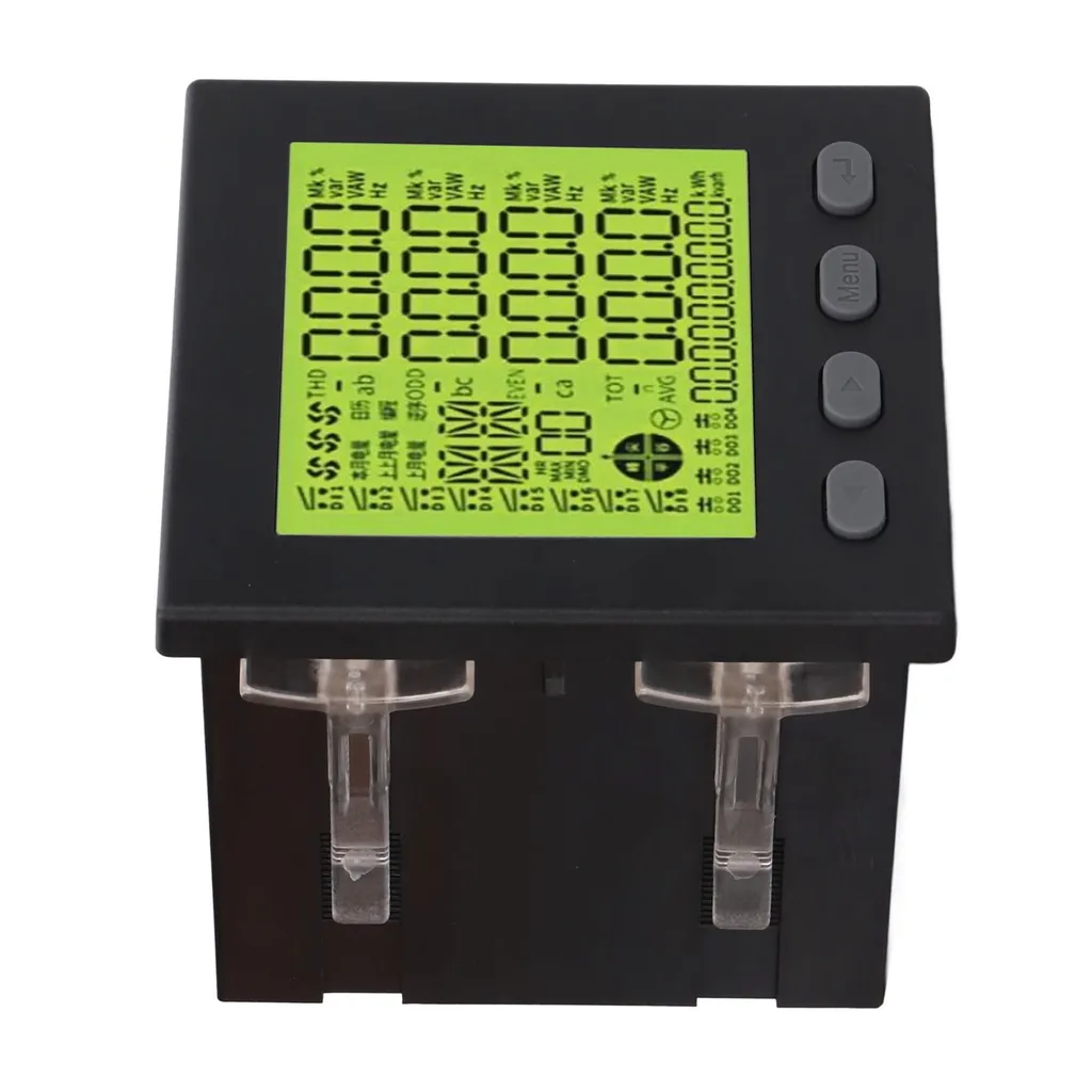 Compteur électrique triphasé rail DIN multifonctionnel 80A écran LCD - 3