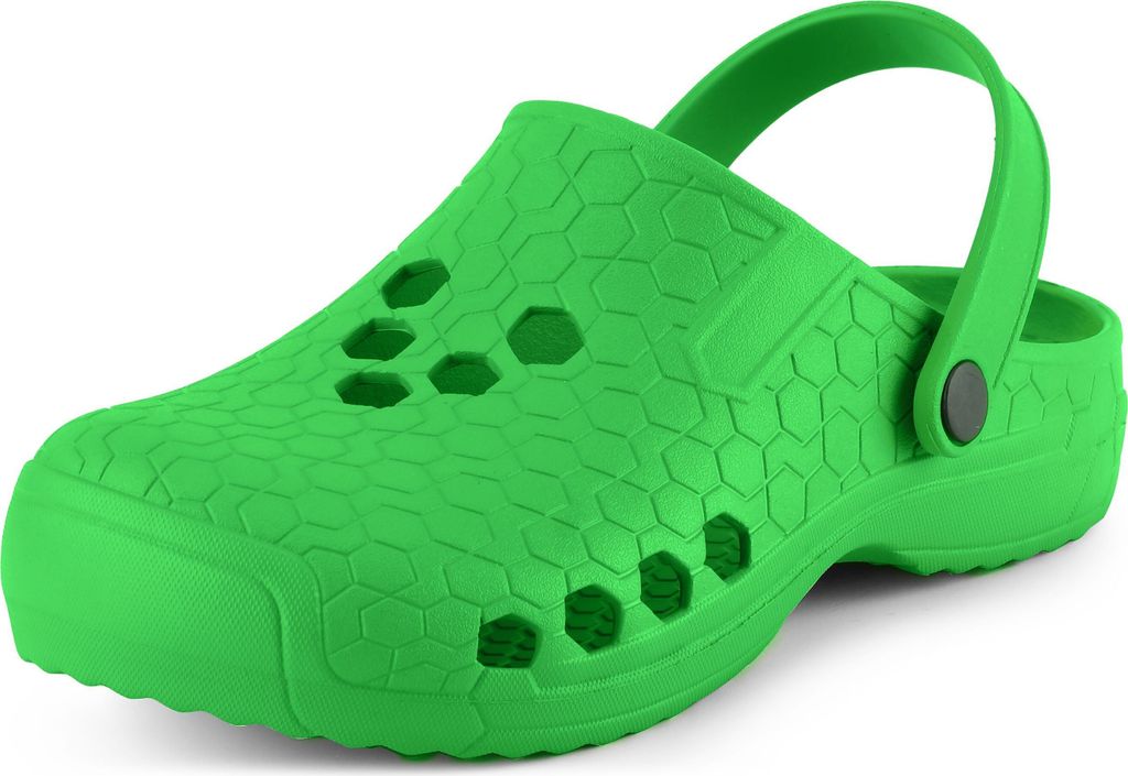 Ladeheid Damen und Herren leichte Eva Clogs Gartenclogs Gartenschuhe offen LADW008 (Grün 1711, 38 EU)
