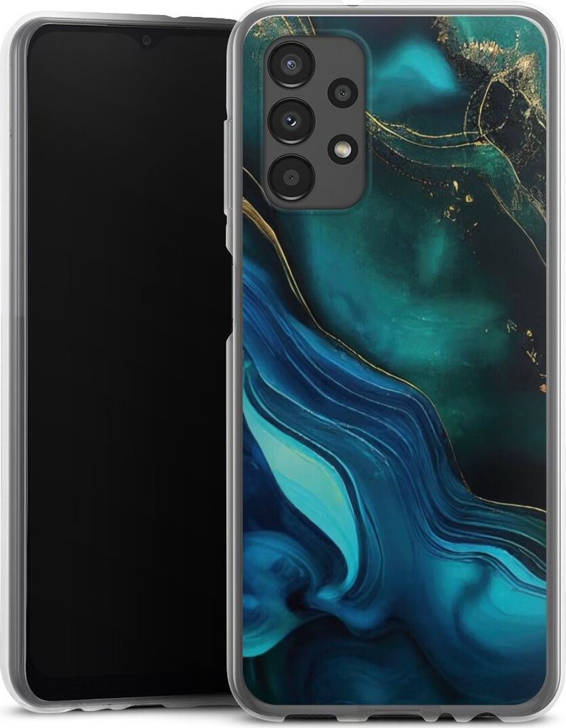DeinDesign Handyhülle für Samsung Galaxy A13 4G Silikon Hülle Case Smartphone Schutzhülle Art Farbverlauf Marmor
