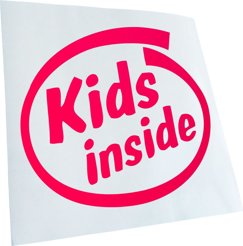 Kiwistar - Autoaufkleber - Kids Inside Heckscheibe - Aufkleber für Auto Kfz Fahrrad, LKW, Truck Mofa