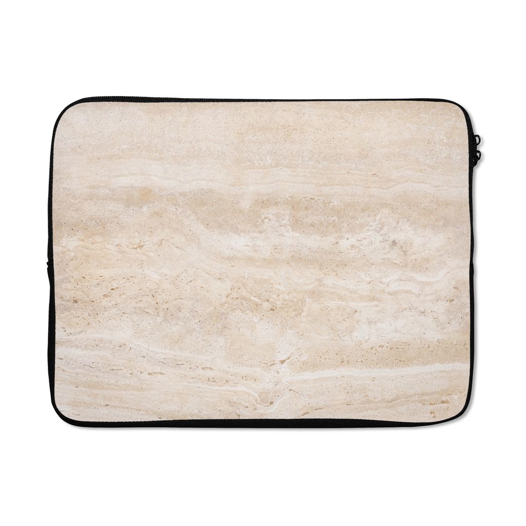 MuchoWow Laptop Hülle 17 Zoll Laptoptasche Marmor - Steine - Sand - Textur - Zipper - Schutzabdeckung