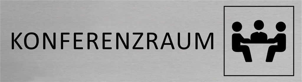 Aluminium Türschild Trinkwasser 165x45mm - Mit 3M Klebeband