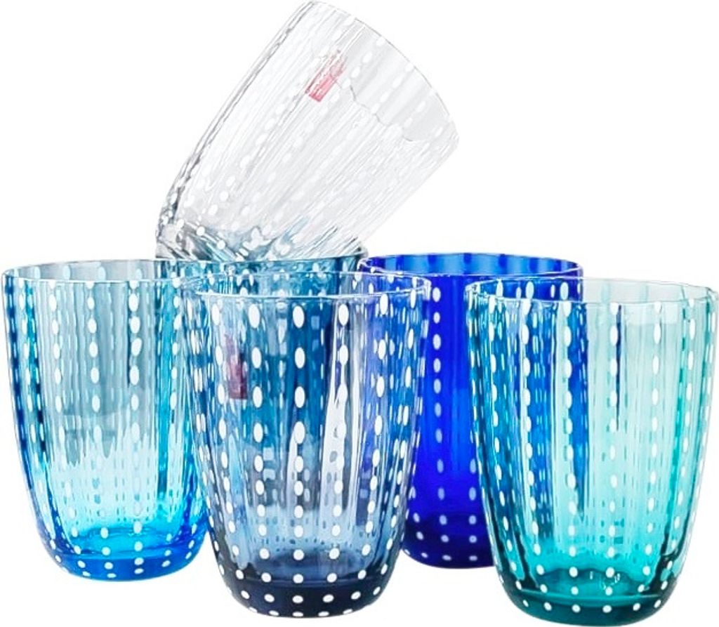 Wassergläser Kalahari 6er-Set Blau Grün