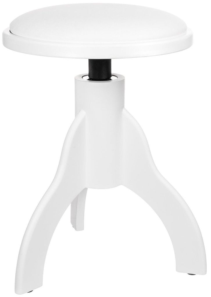 Pianon SG803 : tabouret de piano rond, blanc Image du produit 