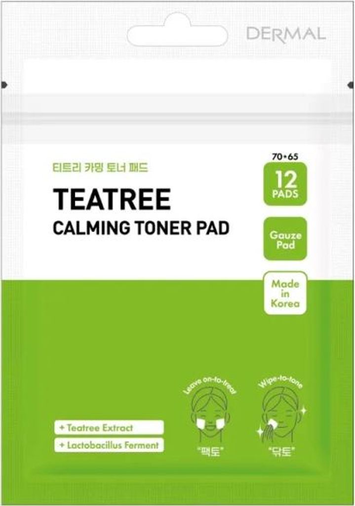 PRESENT SKIN Pads Teebaumöl Beruhigendes Gesichtswasser 12 Stück