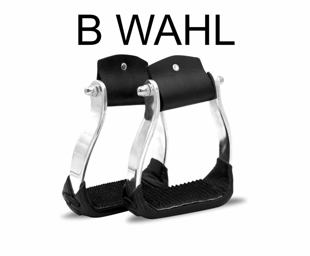 Westernsteigbügel ALU Western Steigbügel mit Leder B WAHL