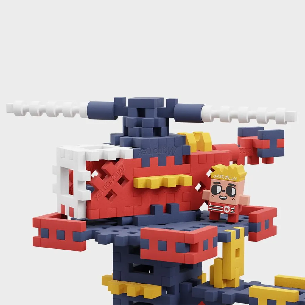 Jeu de Construction Caserne de Pompiers en Mini Waffle Souples 280 pcs - 6