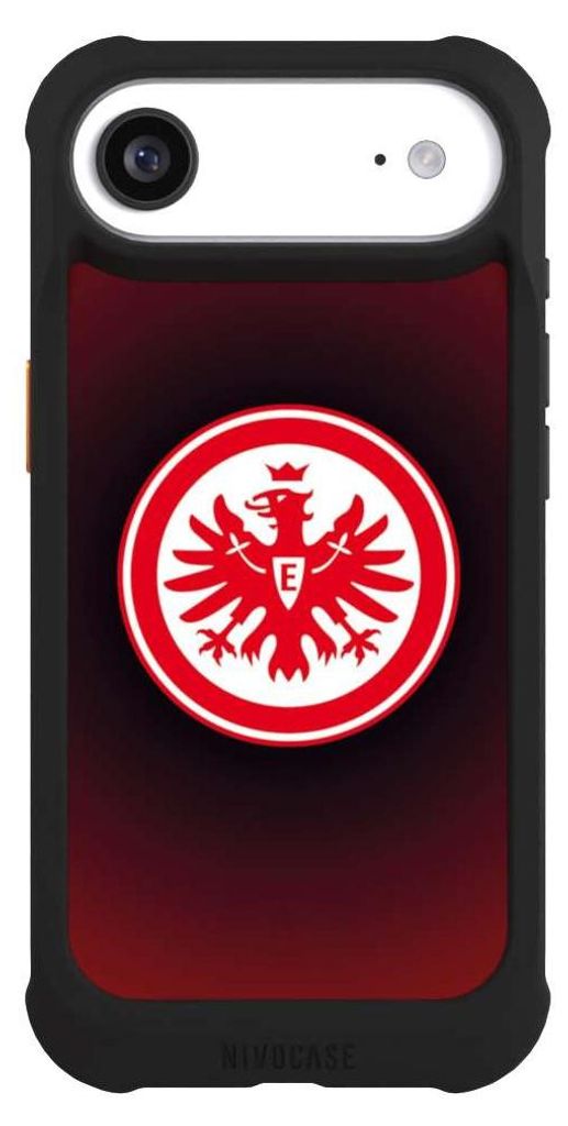NIVOCASE Hülle für Apple iPhone Air Stoßfeste Handyhülle NIVOmax Case Schwarz Eintracht Frankfurt Offizielles Lizenzprodukt Wappen