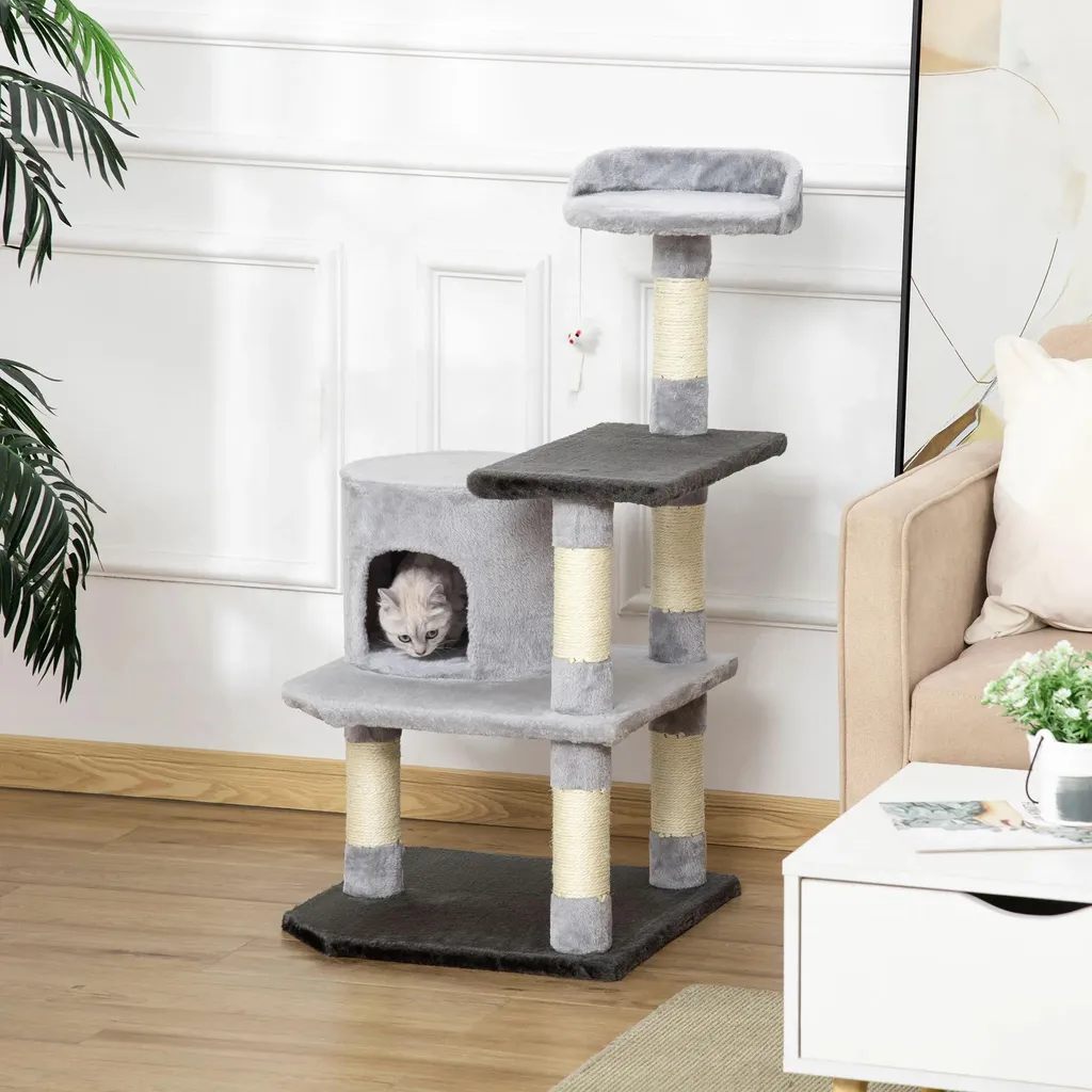 Mobilier pour chat : Arbre à chat multi-plateformes gris anthracite