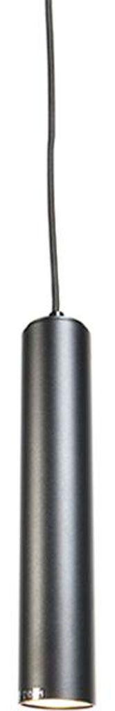 QAZQA - Modern Smarte Design-Hängelampe I Pendellampe I Pendelleuchte schwarz inkl. WiFi GU10 Leuchtmittel - Tuba Small I Wohnzimmer I Schlafzimme...