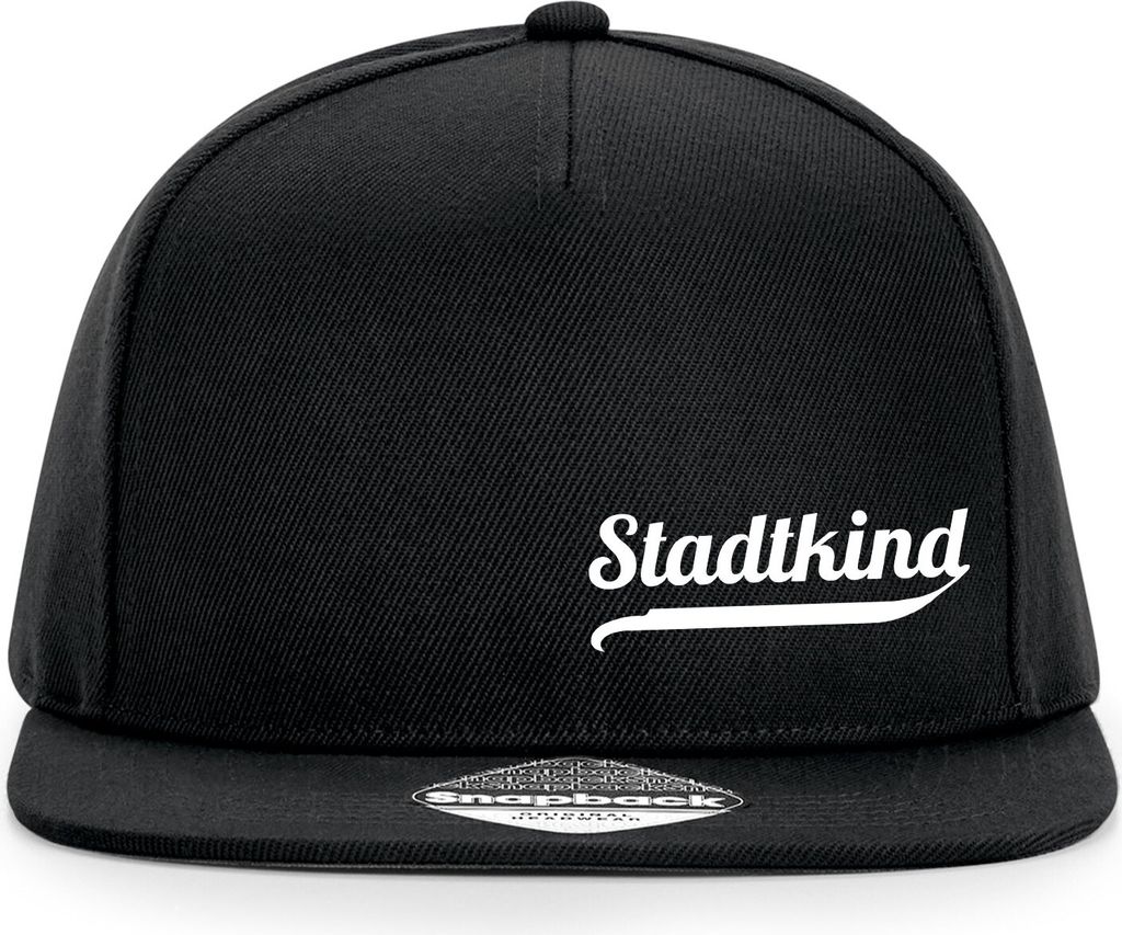 Huuraa Cappy Mütze Stadtkind Schriftzug Black Polyester Snapback Kappe Geschenkidee