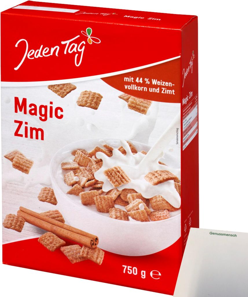 Jeden Tag Magic Zim Knuspermüsli (750g Packung) + usy Block