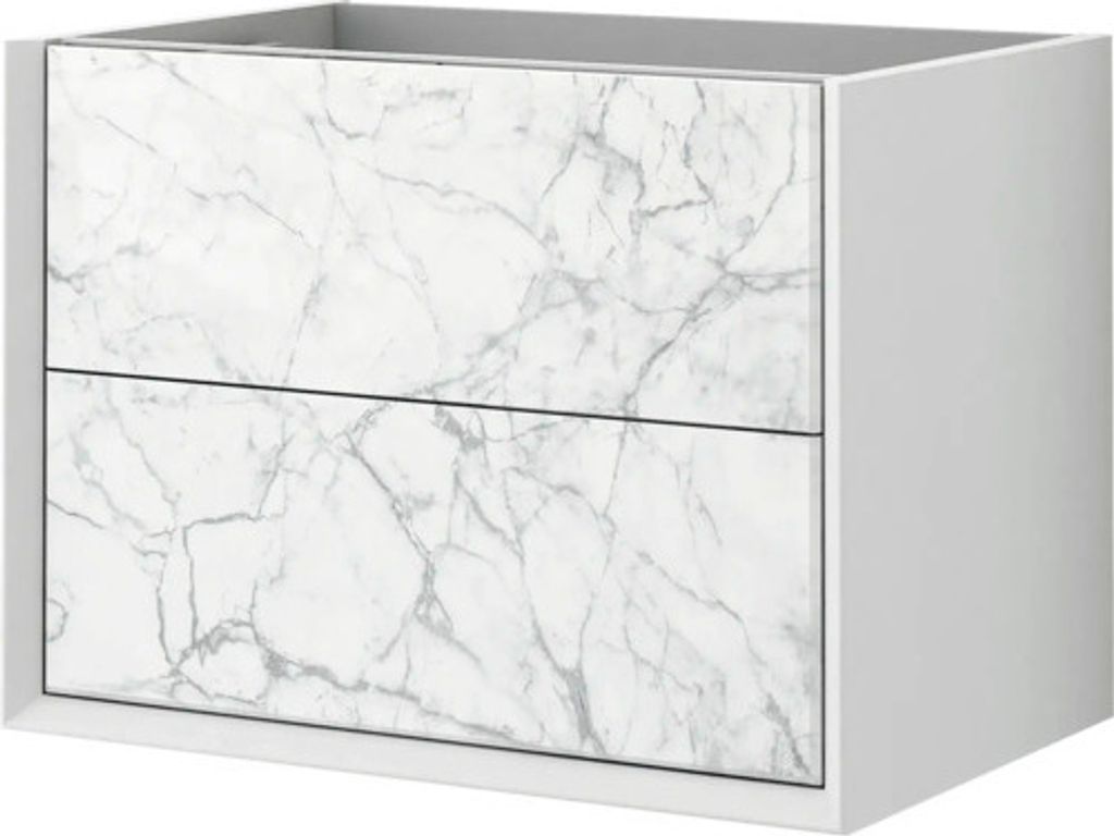 Waschtischunterschrank Baden Haus Bellagio BxHxT 70 x 51 cm x 46 cm Frontfarbe weiß glanz