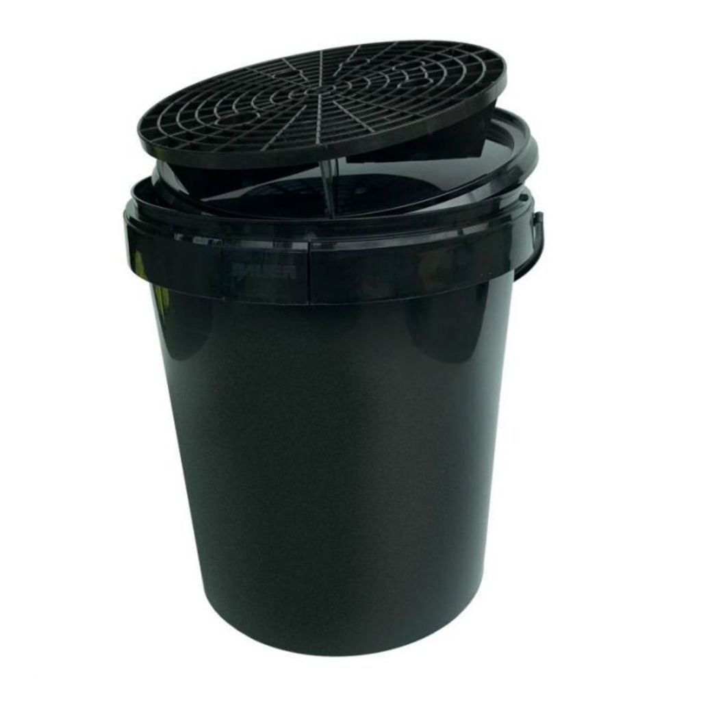 Voodoo Ride Eimer mit Deckel und Gitter 15 Liter schwarz