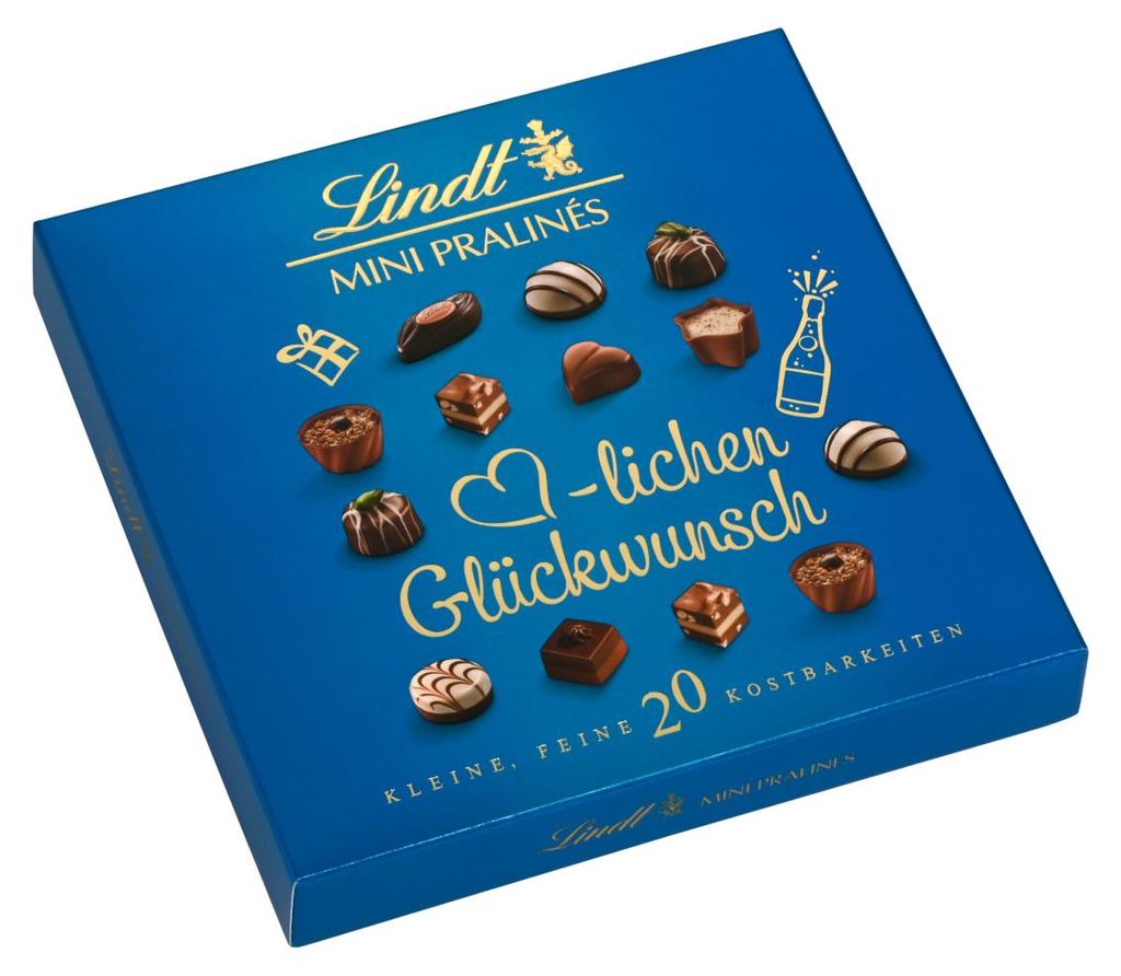 Lindt Mini Pralines Geburtstag in verschiedenen leckeren Produktbild 