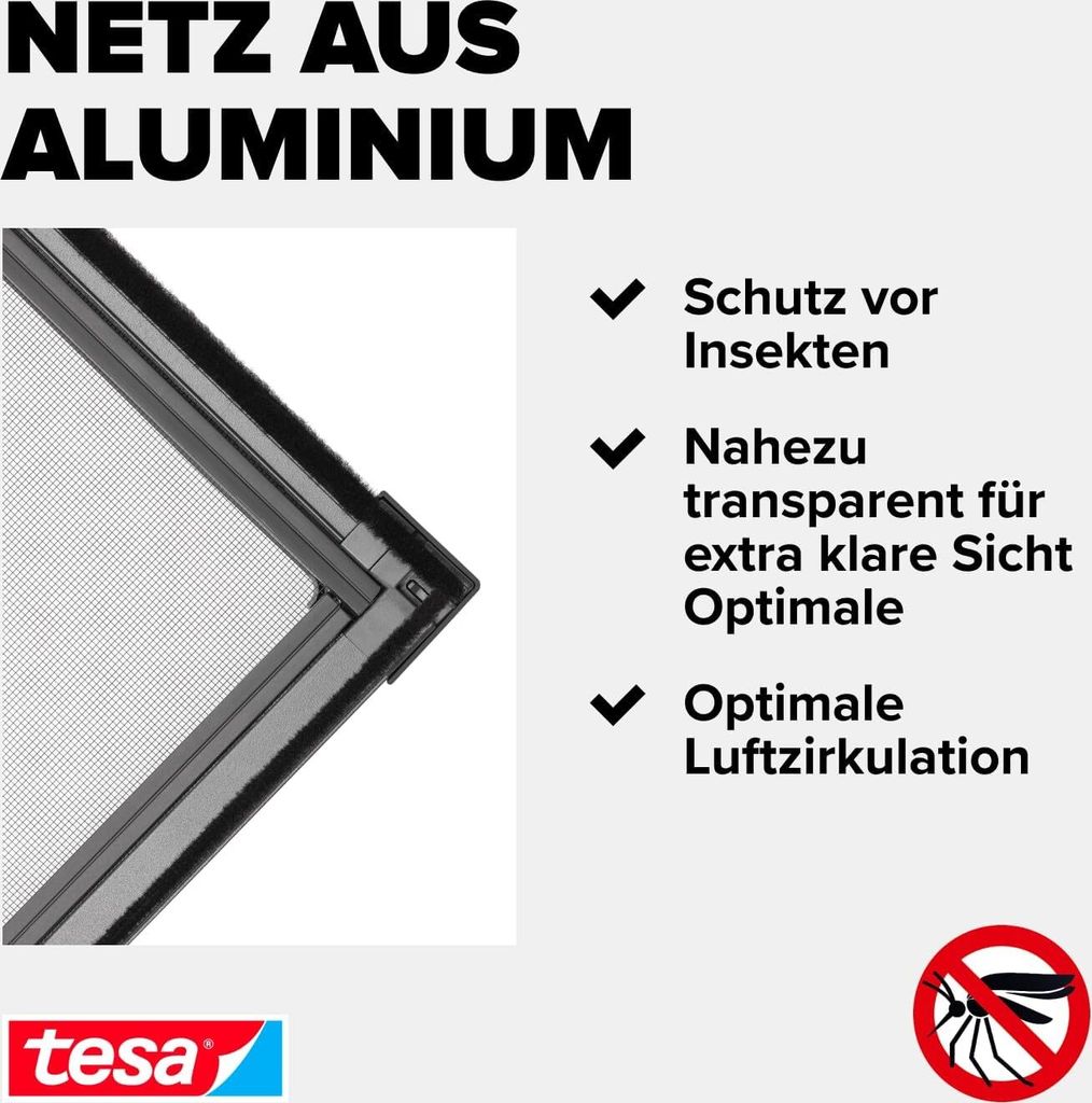 tesa Insect Stop Alu-Gitter Ersatzrolle für Fliegengitter - Produktbild 
