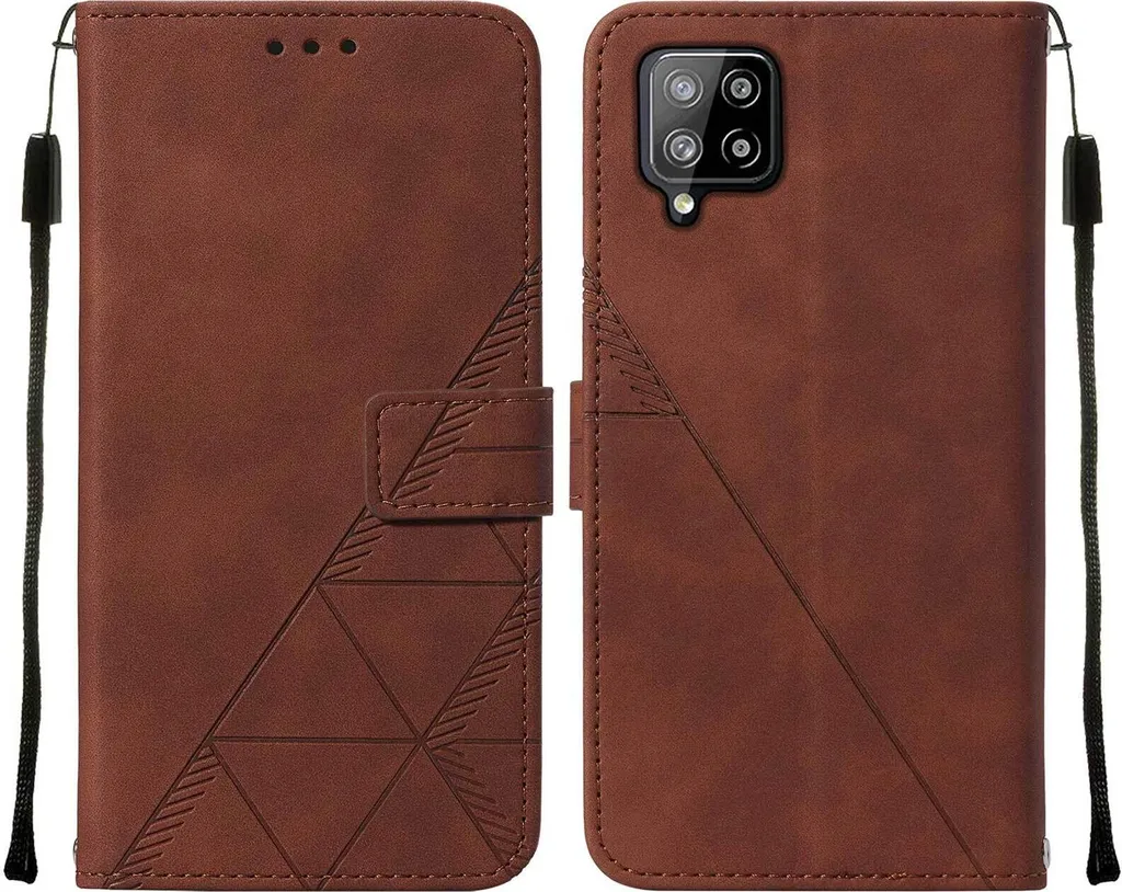 Custodia Samsung A42 5G Marrone - Stile Vintage con Goffratura