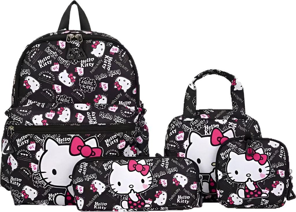 Schulset schwarz 4 Stück – Hello Kitty Produktbild 