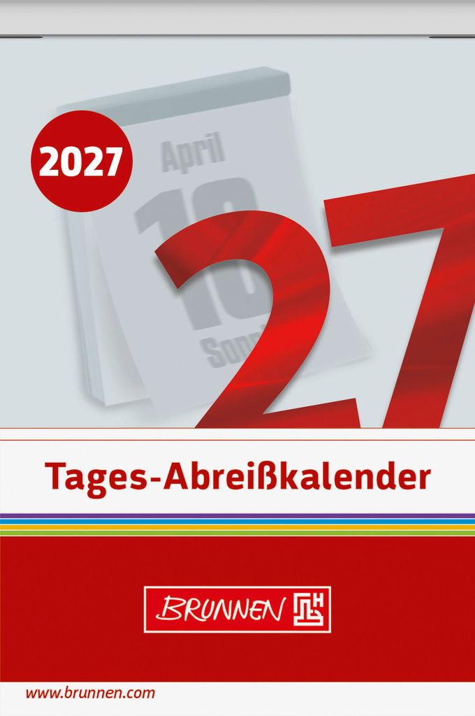 2027 BRUNNEN Tagesabreißkalender 65x98mm Nr.4 Produktbild 